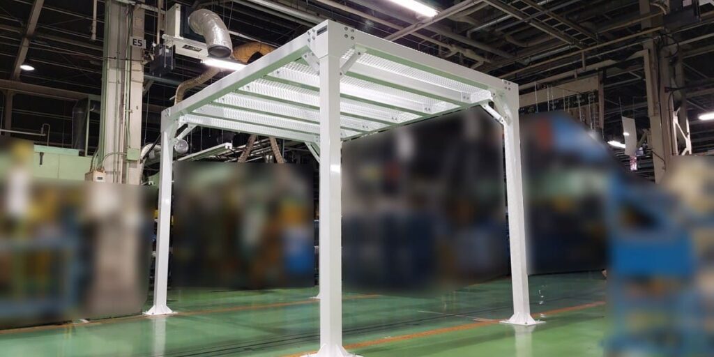 やぐら型鉄骨シェルター／法人向け耐震シェルター／災害対策／地震対策／納品実績